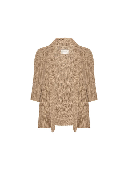 Brochu Walker Fida Handknit Shrug Mocha - product shot - Hiptique Woodland Hills