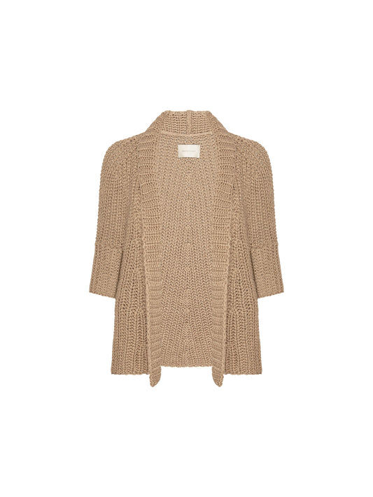 Brochu Walker Fida Handknit Shrug Mocha - product shot - Hiptique Woodland Hills