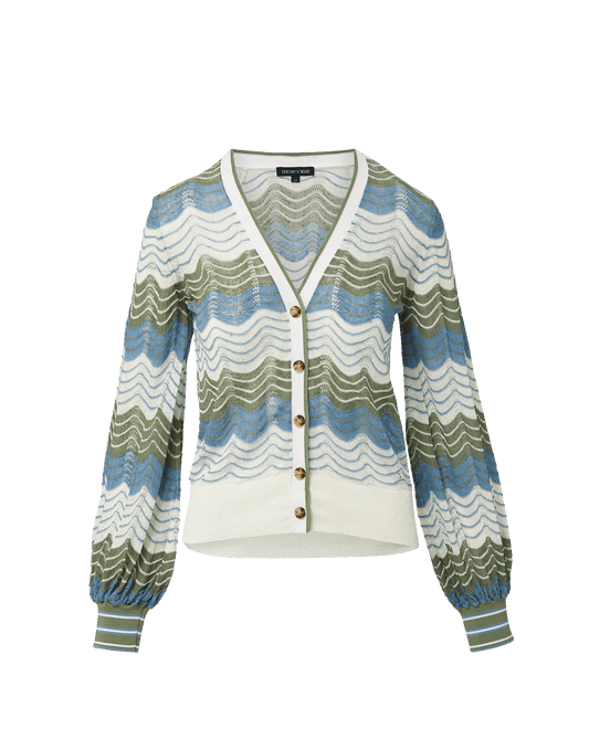 Veronica Beard Laurinor Linen Cardigan - flat lay - Hiptique Woodland Hills