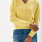 CASHMERE CROPPED V SWEATER