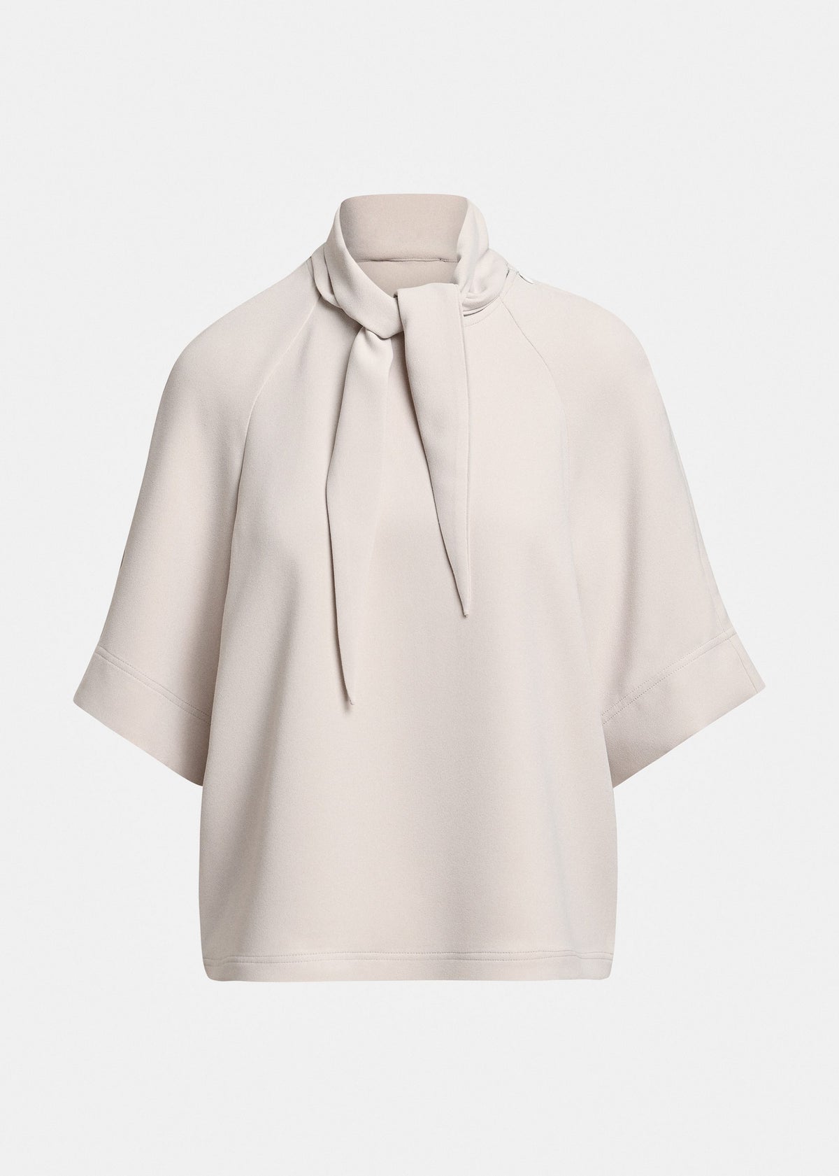ESSENTIEL ANTWERP Kassie Neck Tie Top Mushroom Mood - Tops available at Hiptique in Woodland Hills