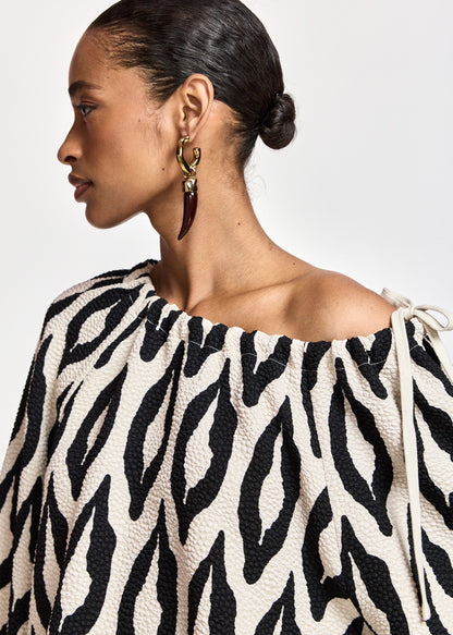 ESSENTIEL ANTWERP Kolorful Oversized Top Mushroom Mood - Tops available at Hiptique in Woodland Hills