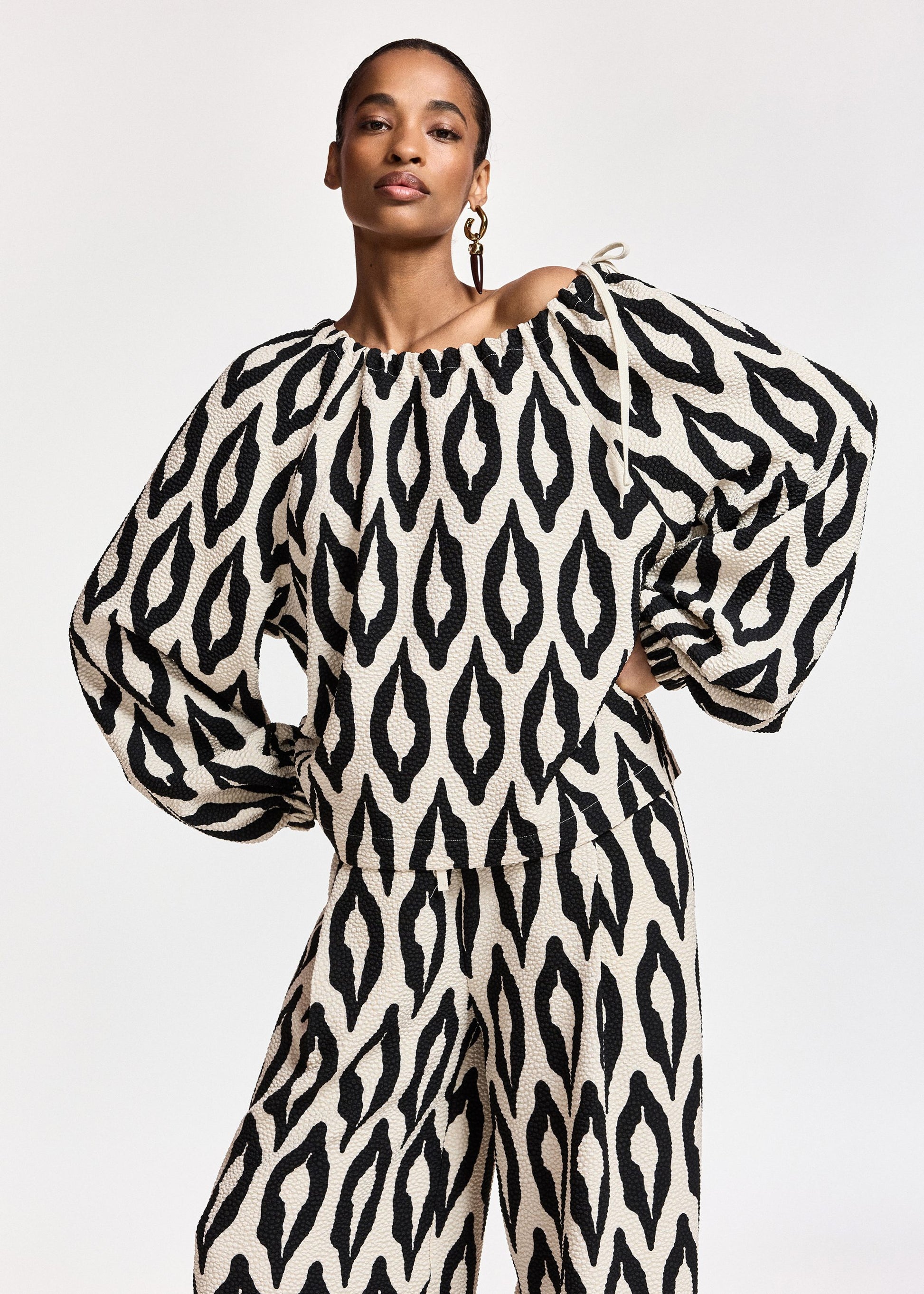 ESSENTIEL ANTWERP Kolorful Oversized Top Mushroom Mood - Tops available at Hiptique in Woodland Hills