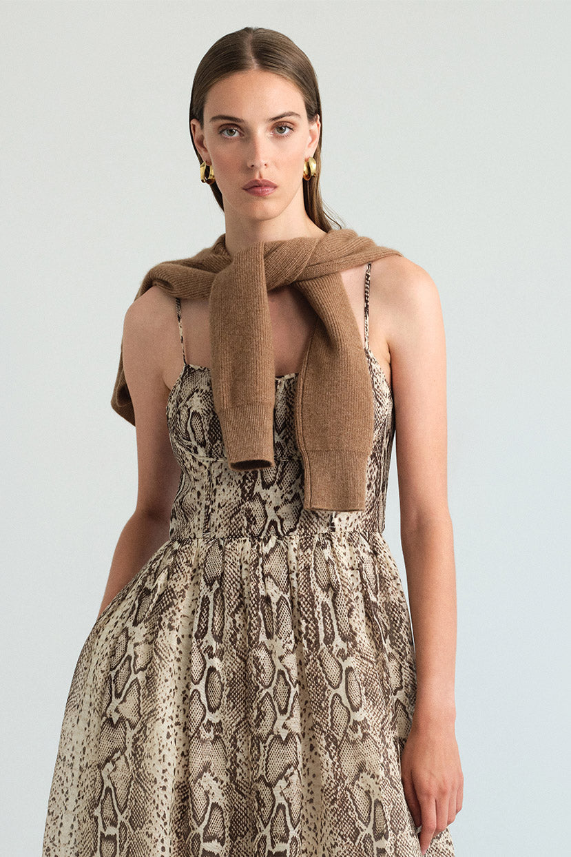 CARA CARA Ellery Cardigan Camel Heather - Sweaters available now