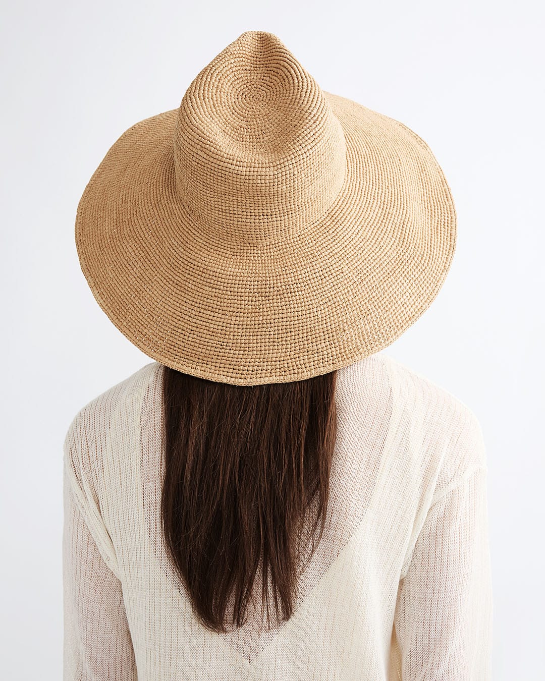 Janessa Leone Waverly Hat Sand - women's packable wide-brim raffia straw hat available at Hiptique boutique in Woodland Hills California