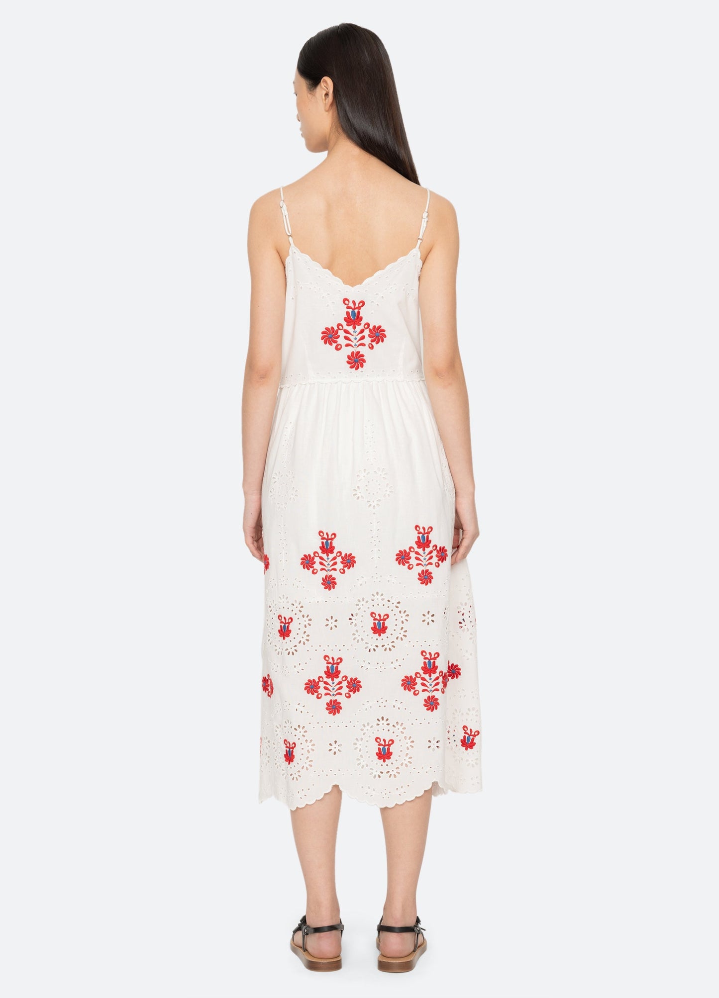 Sea NY Catharina Slip Dress Cream - back view available at Hiptique boutique in Woodland Hills California