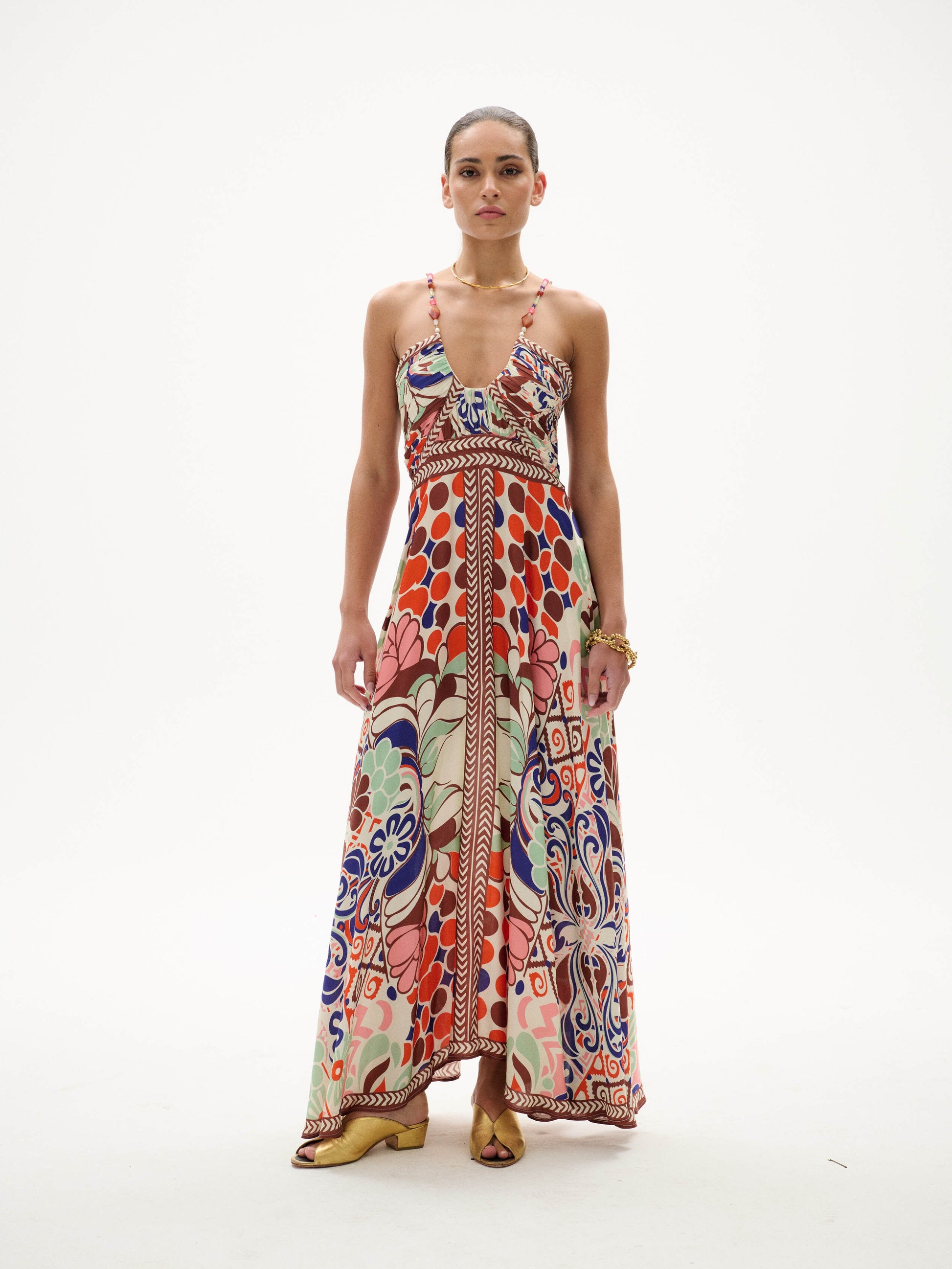 Carolina K Joyce Dress Punta Print - dress available at Hiptique boutique in Woodland Hills California