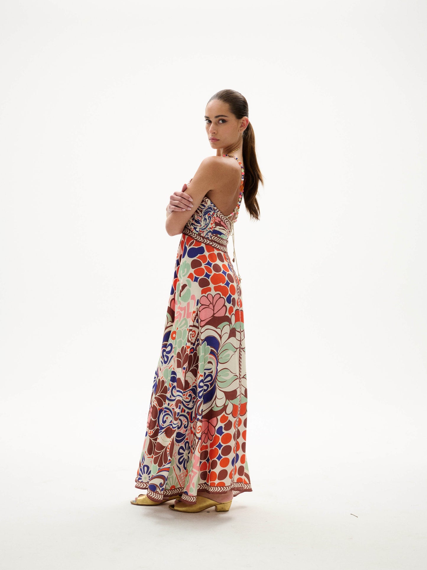 Carolina K Joyce Dress Punta Print - dress available at Hiptique boutique in Woodland Hills California