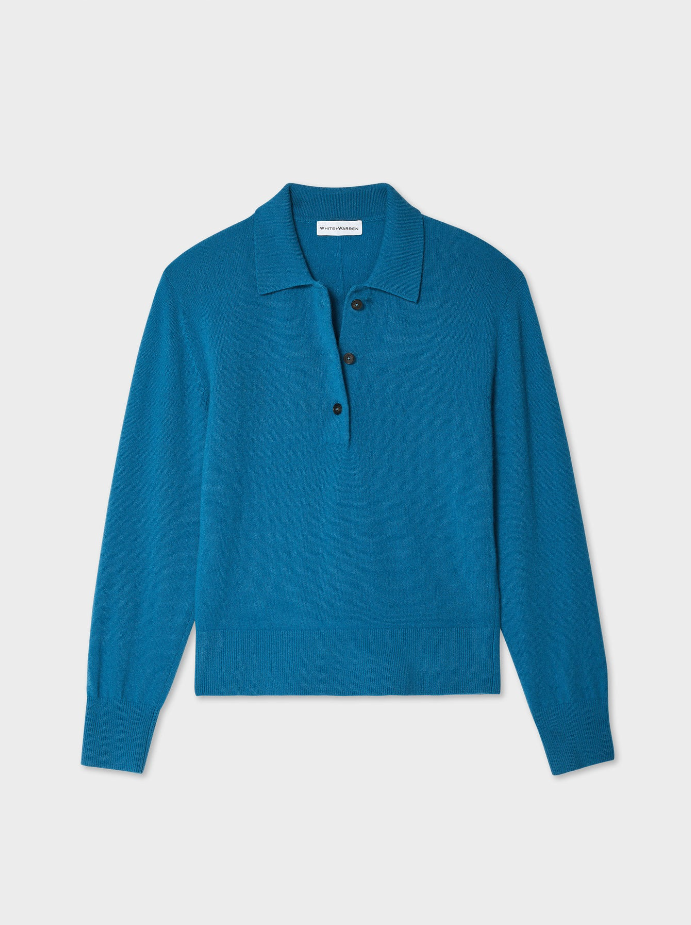 CASHMERE BUTTON POLO