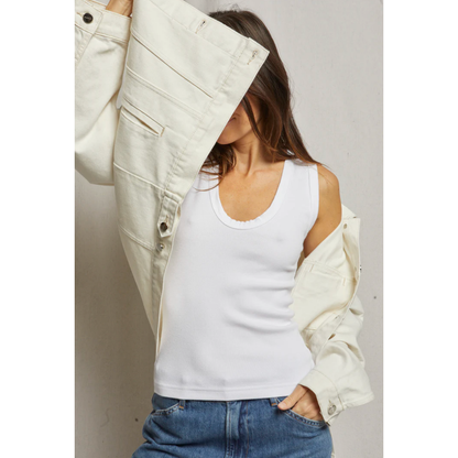 JORDAN LUXE RIB U NECK TANK