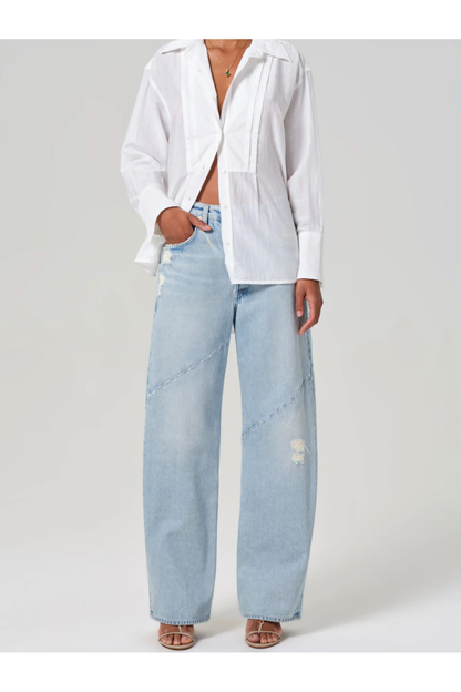 AYLA SWIRL BAGGY DENIM