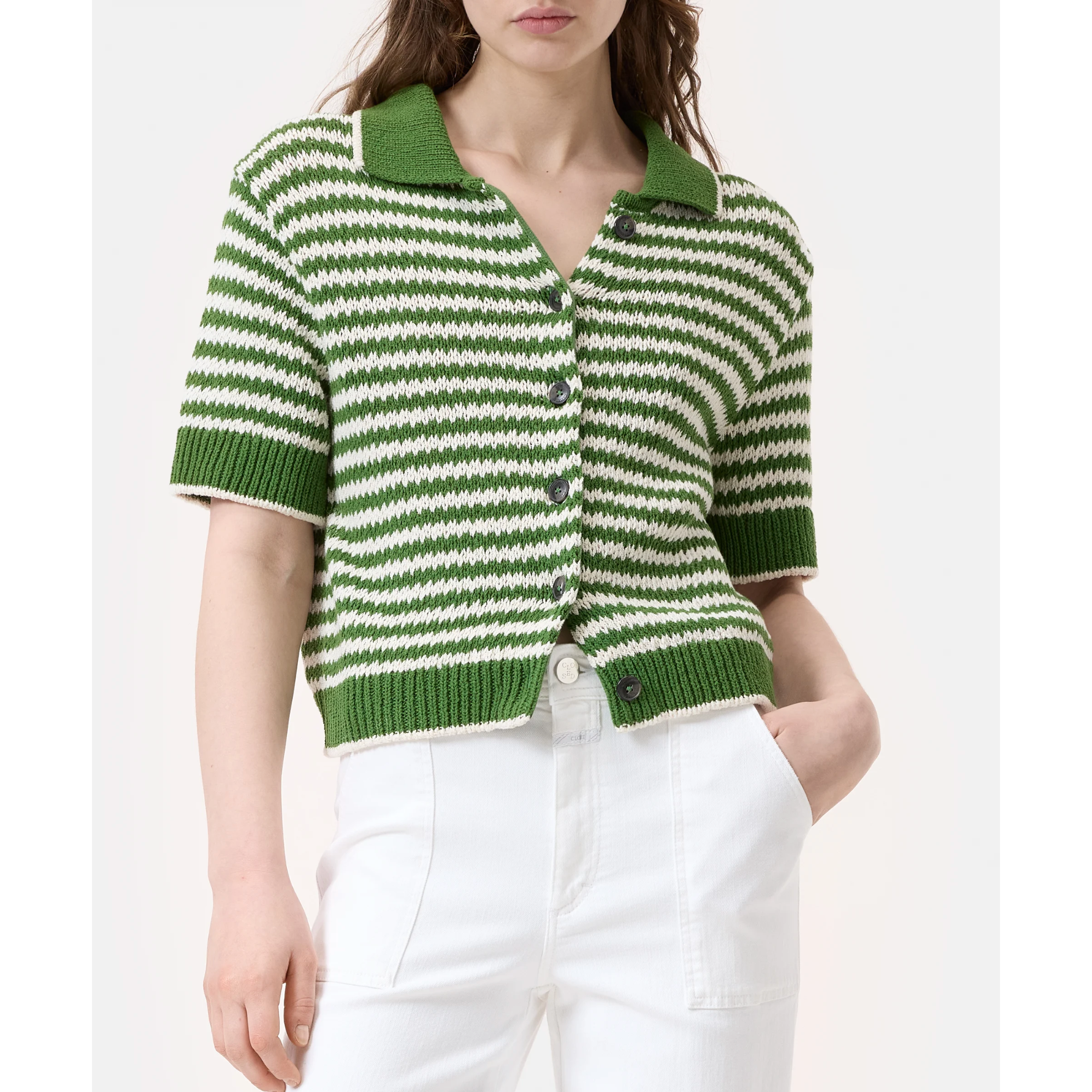 CARDIGAN SHORT SLEEVE SWEATER