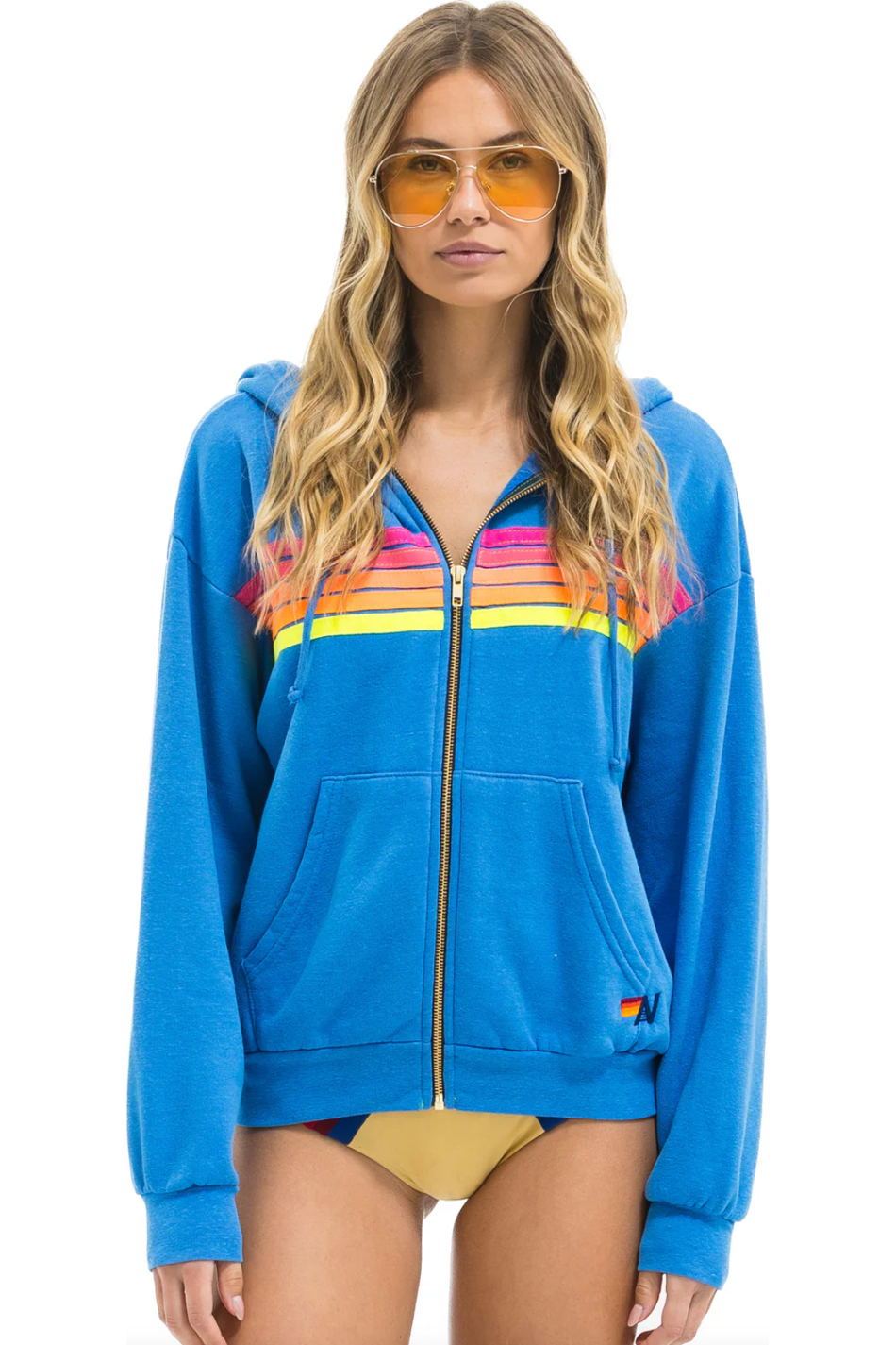5 STRIPE - ZIP HOODIE RELAXED