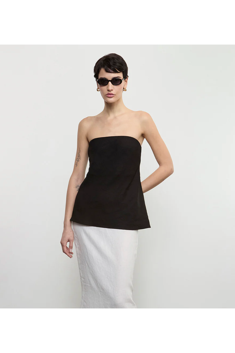Linen Strapless Tunic