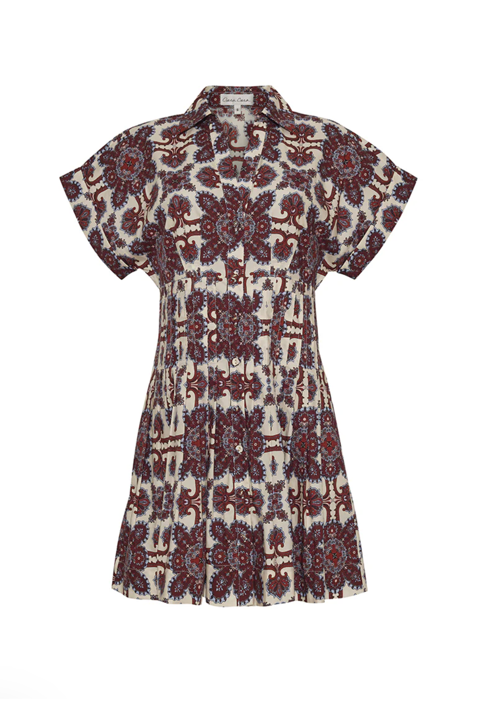 Patterned dress on a white background