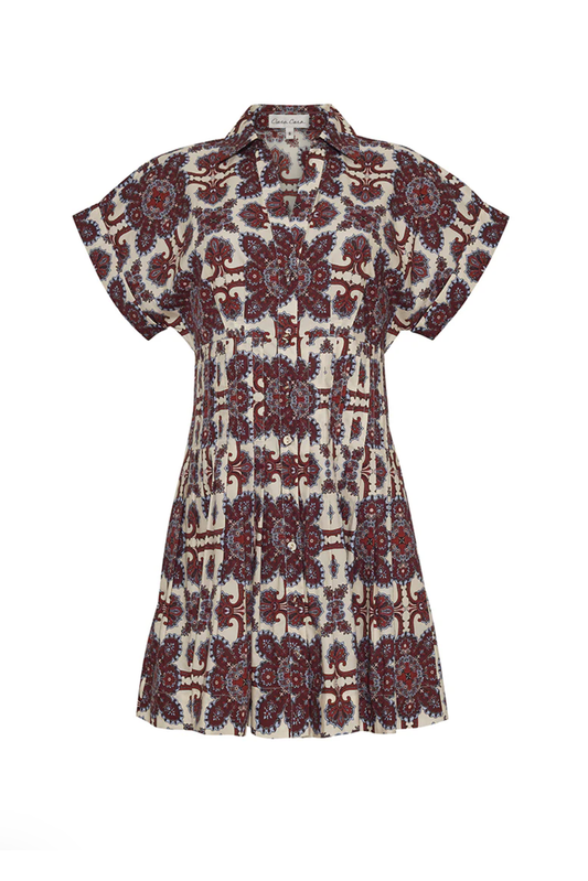 Patterned dress on a white background