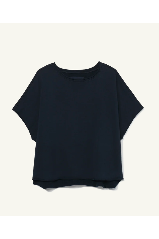 Black oversized t-shirt on a white background