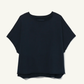 Black oversized t-shirt on a white background