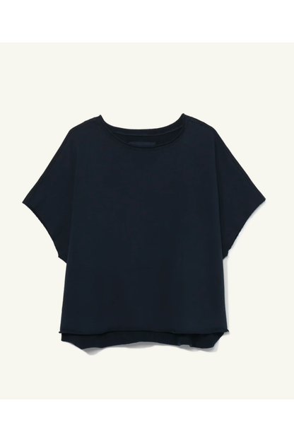 Black oversized t-shirt on a white background