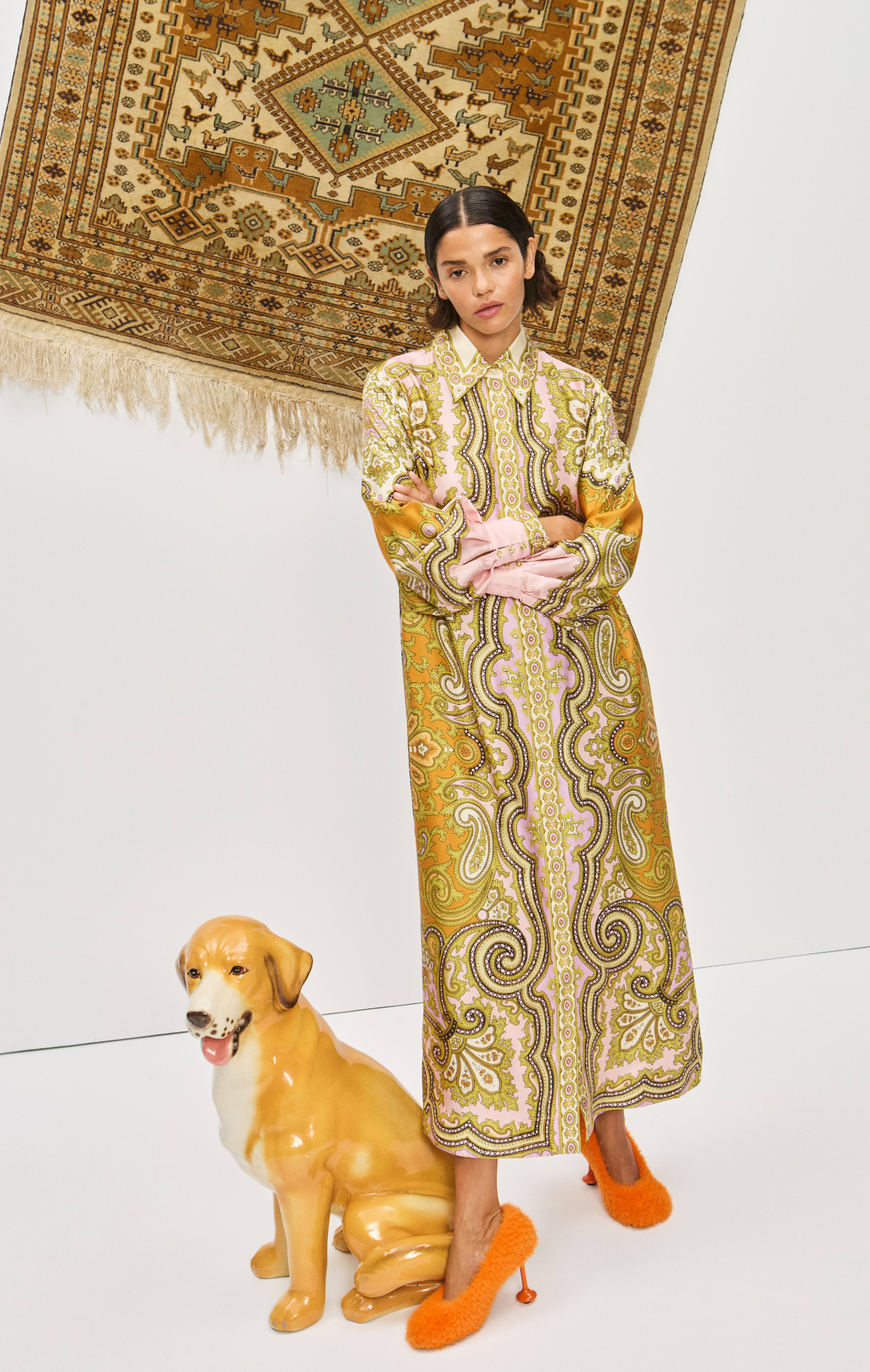 CLEMENZA SILK SHIRTDRESS