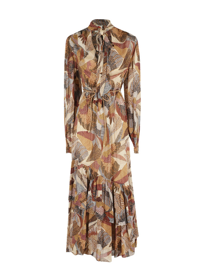 Patterned dress on a white background