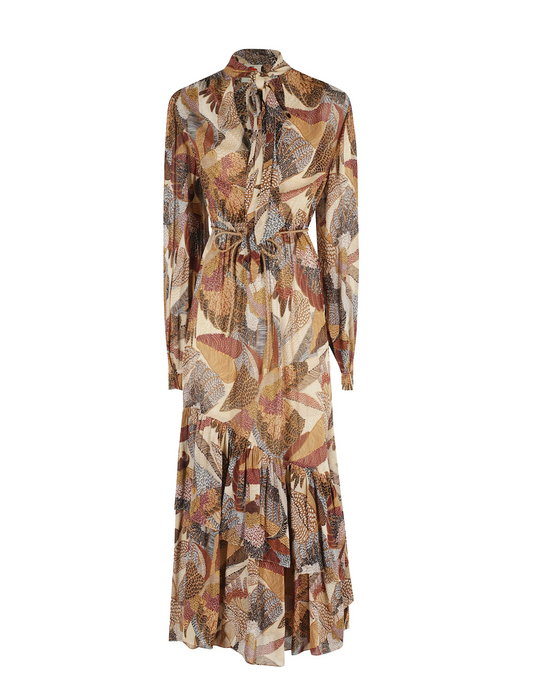 Patterned dress on a white background