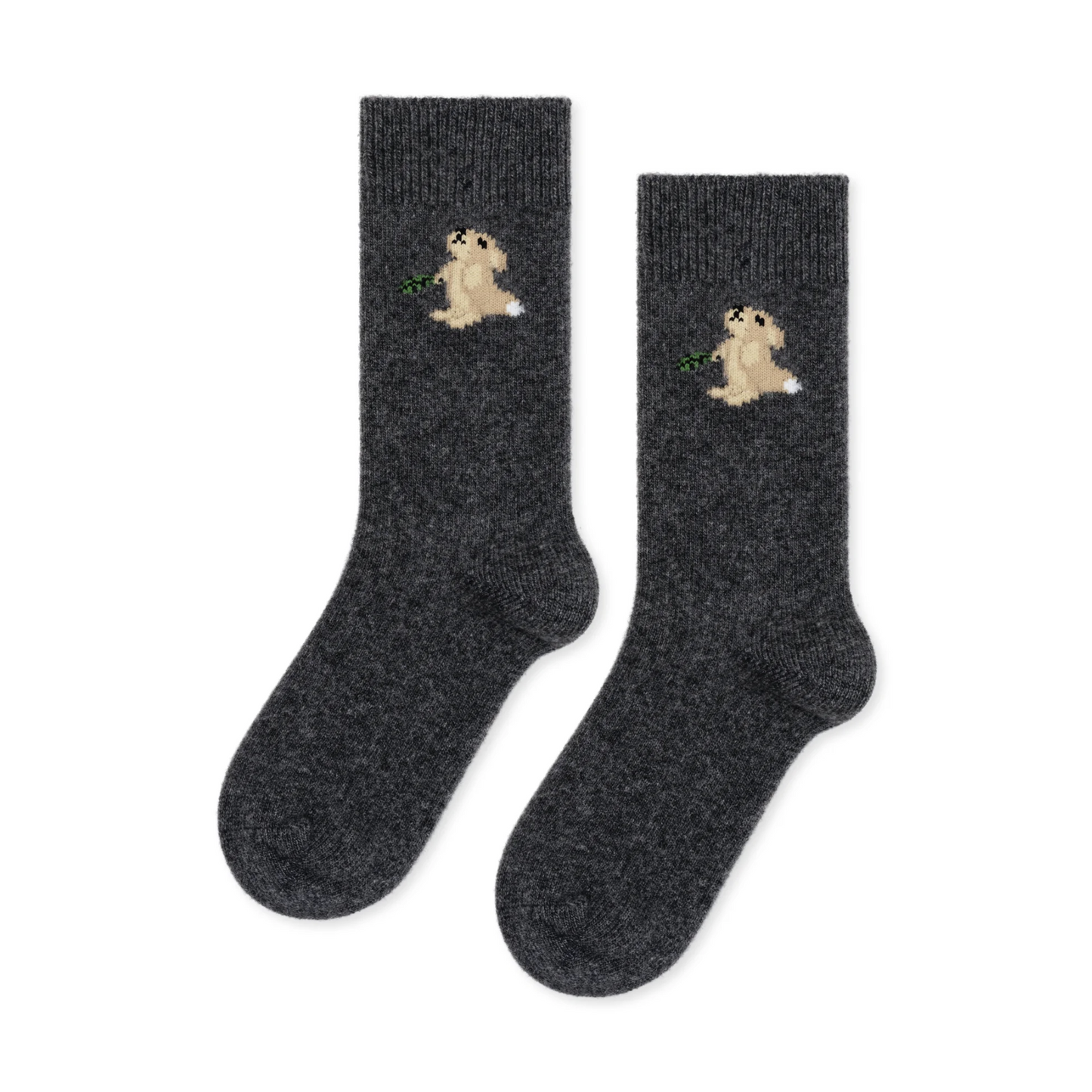 Bunny Cashmere Charcoal Sock