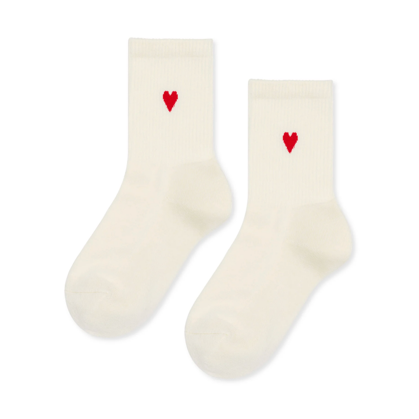 Heart Red Sporty Crew Sock