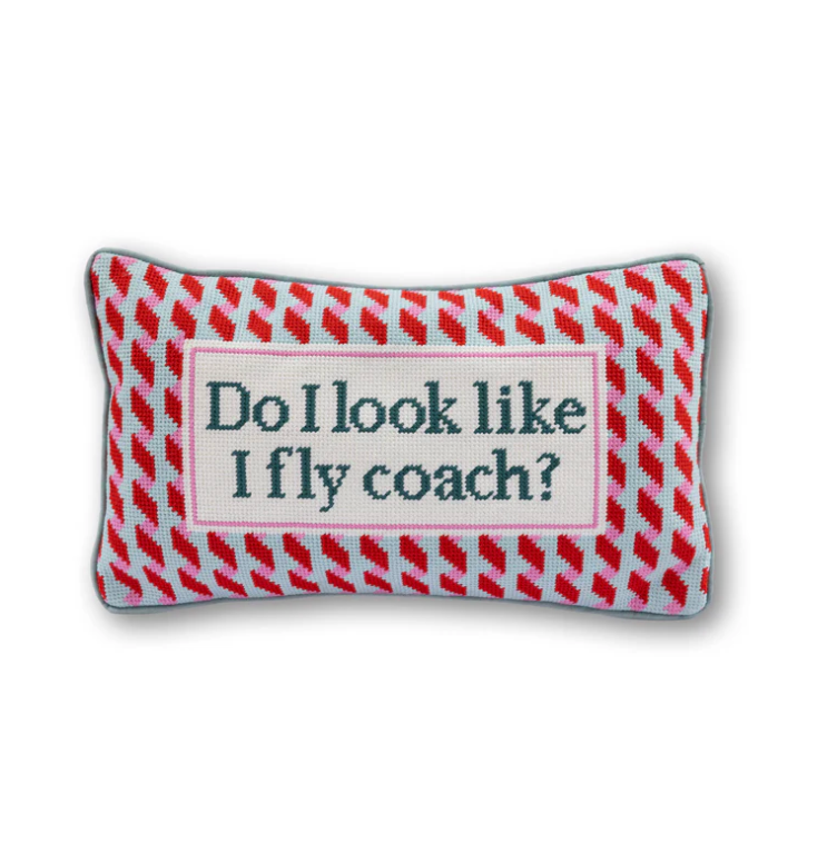 FIRST CLASS NEEDLEPOINT PILLOW