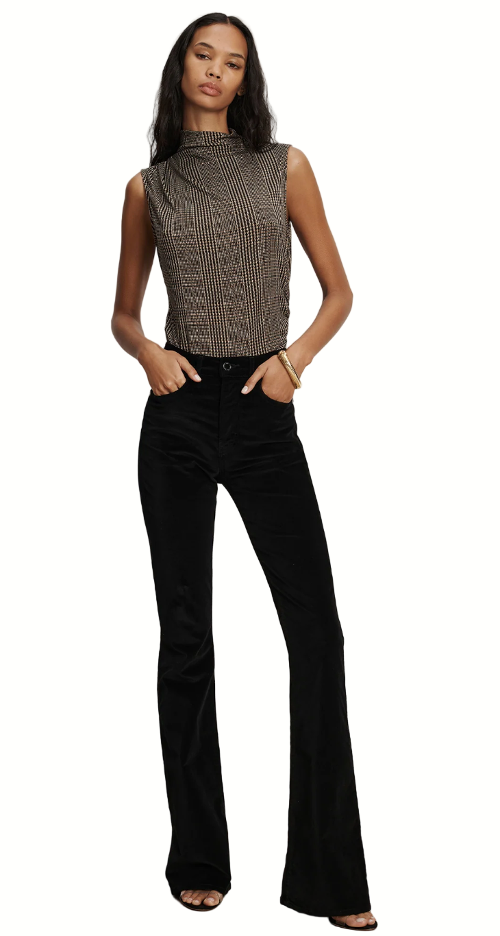 BEVERLY VELVET SKINNY FLARE