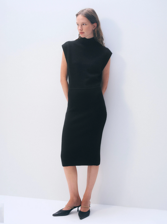 CASHMERE SLEEVELESS DRESS