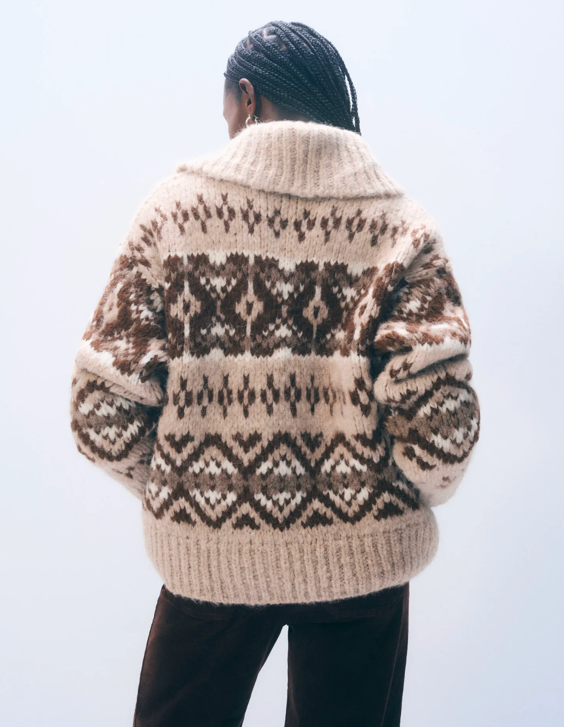 ALPACA BLEND FAIR ISLE BOMBER