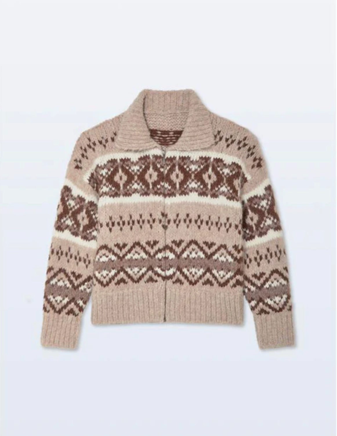 ALPACA BLEND FAIR ISLE BOMBER