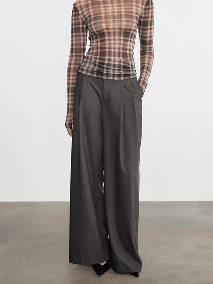 EASY PLEATED WIDE LEG TROUSER