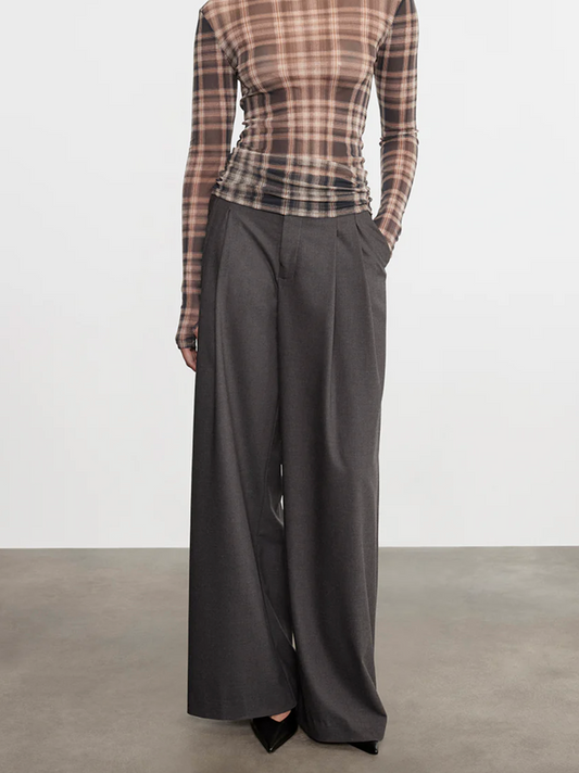 EASY PLEATED WIDE LEG TROUSER