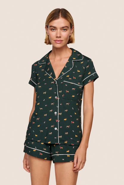 GISELE PRINTED SHORT PJ SET