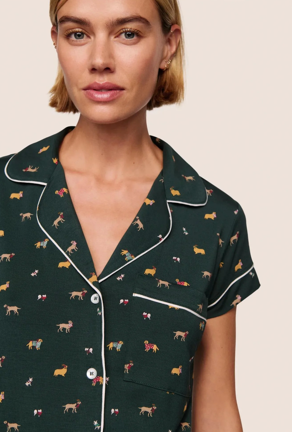 GISELE PRINTED SHORT PJ SET