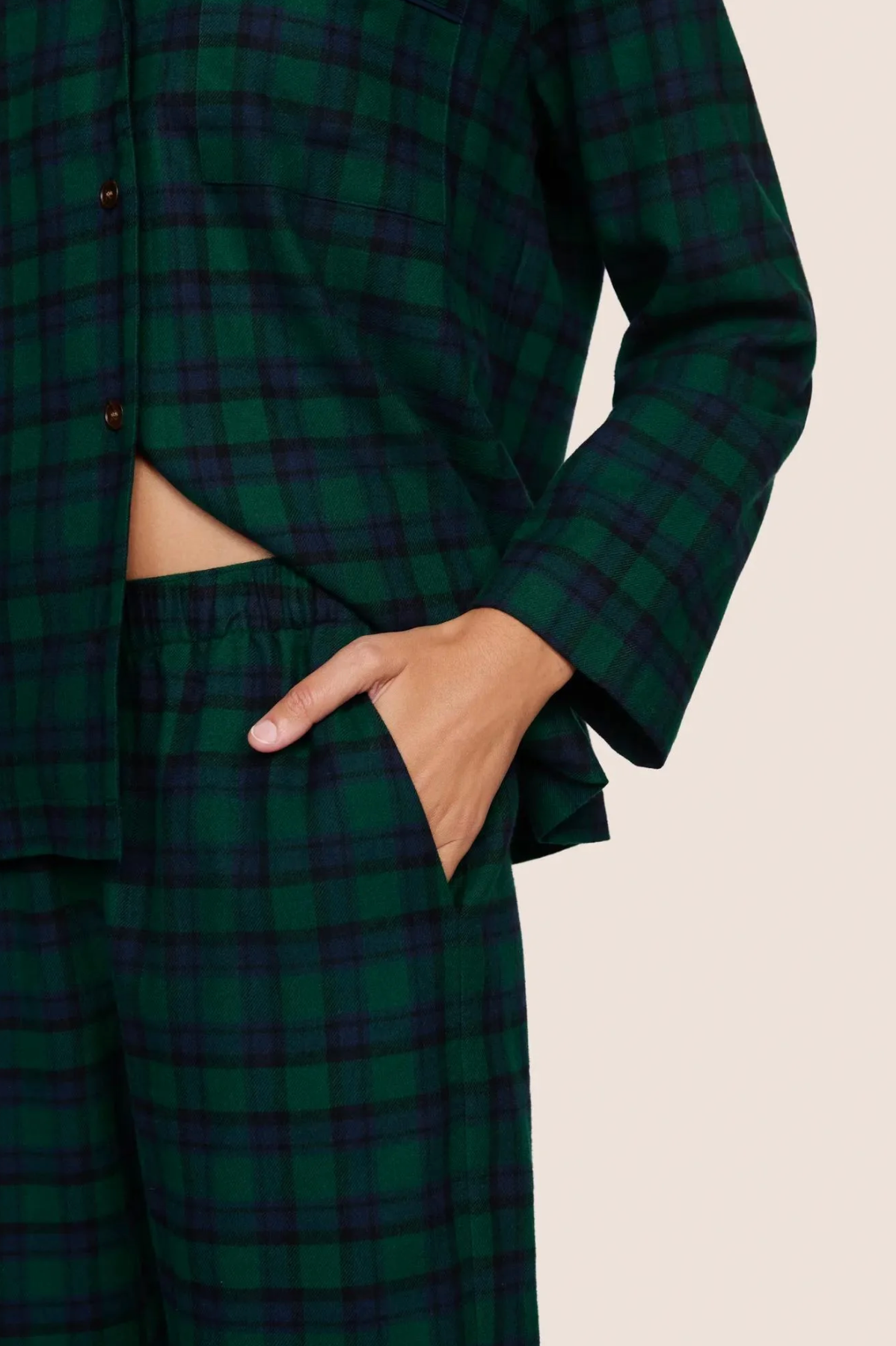 FLANNEL LONG PJ SET