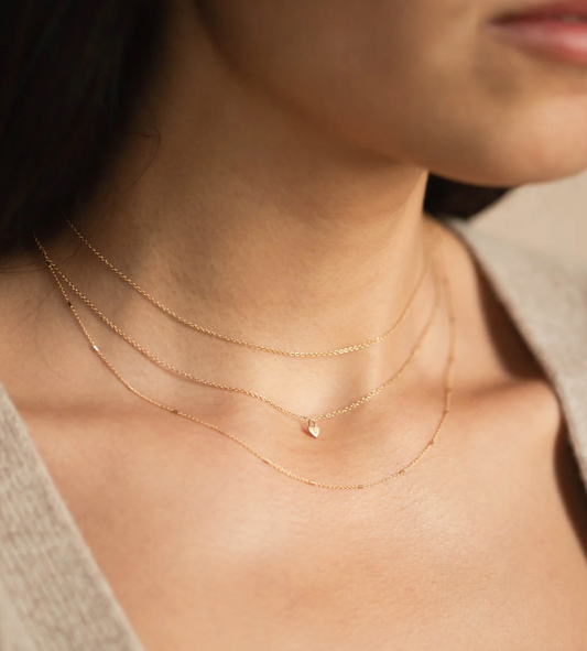 14K GOLD TINY CABLE CHAIN