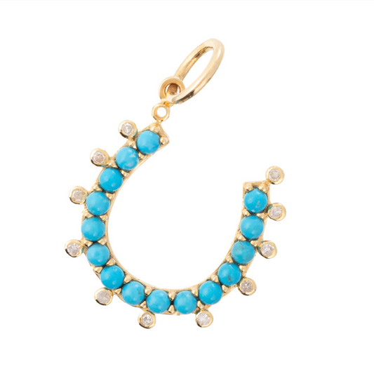 14K HORSESHOE CHARM