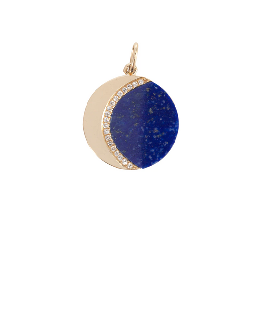 14K LAPIS MOON CHARM