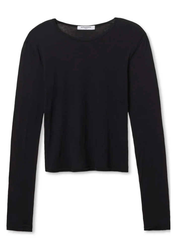 Perfect White Tee Inna French Jersey Tee - Body-skimming supima cotton tee in a snug, non-cropped fit