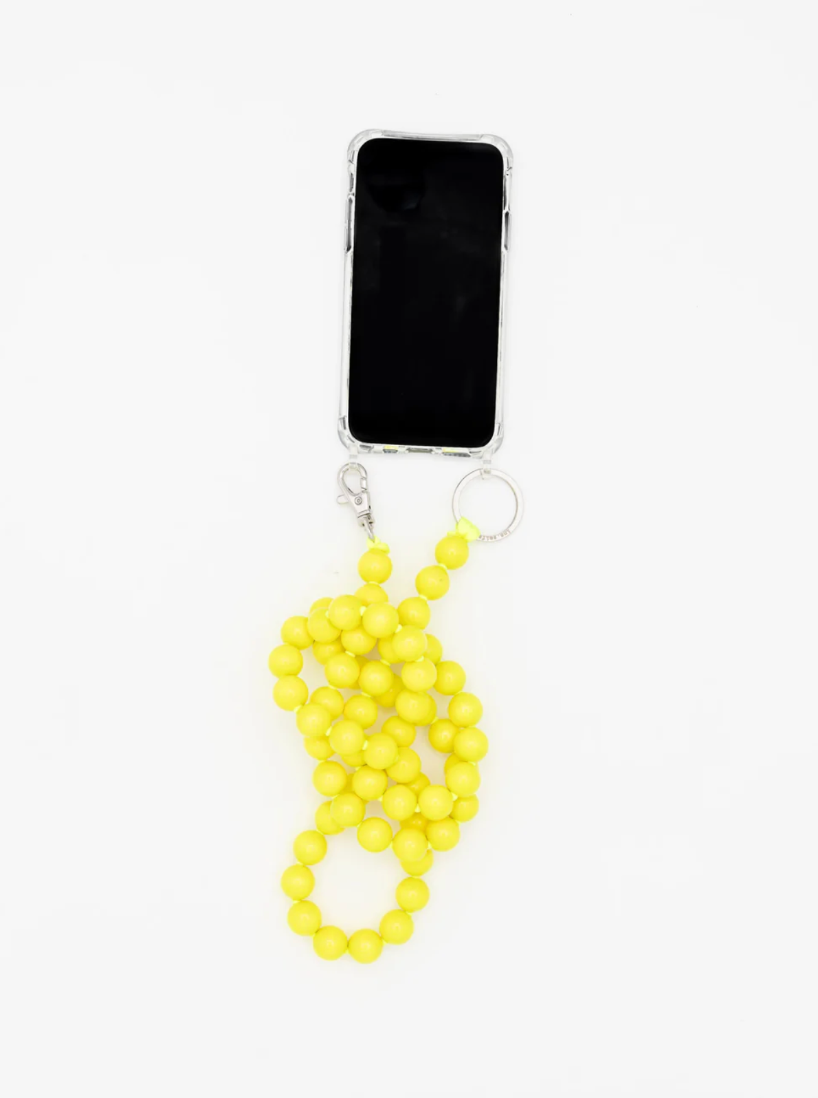 ina.seifart Phone Necklace - detail view of 16mm wooden beads and metal clasp