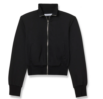 Perfect White Tee Milana Track Jacket - back view showing cropped retro track jacket silhouette
