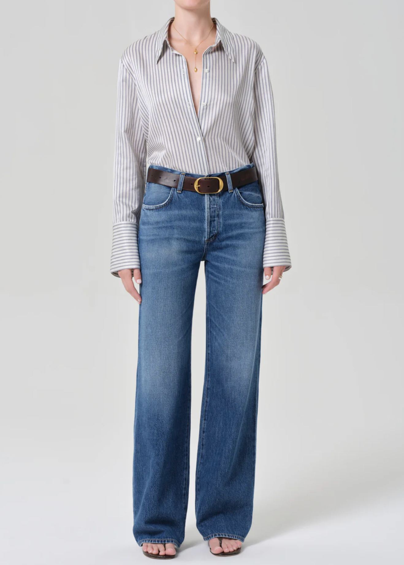 Citizen of Humanity Annina Lightweight Leg Jeans - High-rise straight-leg in rigid 100% cotton lightweight vintage denim, made in Turkey