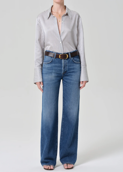 Citizen of Humanity Annina Lightweight Leg Jeans - High-rise straight-leg in rigid 100% cotton lightweight vintage denim, made in Turkey