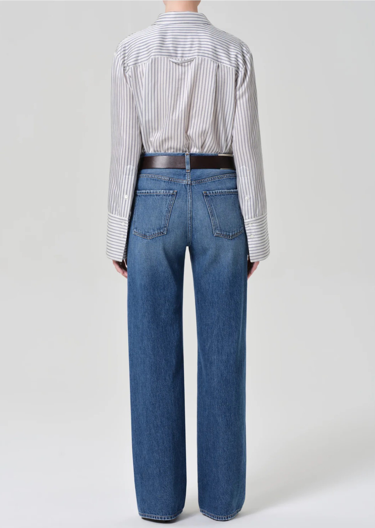 Citizen of Humanity Annina Lightweight Leg Jeans - back view showing high-rise straight-leg vintage denim silhouette