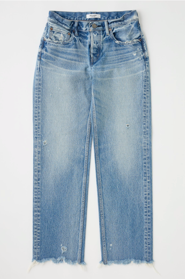 Moussy Denim MV Mattapan Straight Low - low-rise straight-leg denim jeans back view