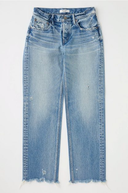 Moussy Denim MV Mattapan Straight Low - low-rise straight-leg denim jeans back view