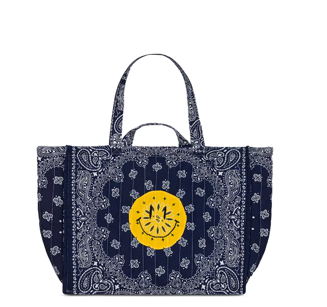 Call It By Your Name Moyen Happy Face Tote - smiley face print medium tote bag